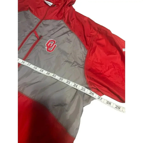 Columbia OU Sooners Full Zip Windbreaker Size XL Sooners Oklahoma Jacket - Picture 7 of 7